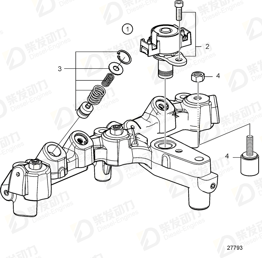 VOLVO Solenoid valve 21953045 Drawing